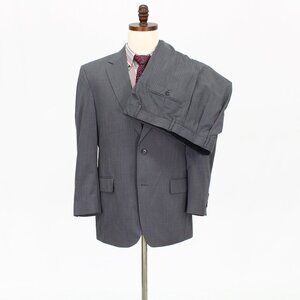 NEW Jos. A. Bank 40S 34x30 Gray Striped 2-Button Suit R757